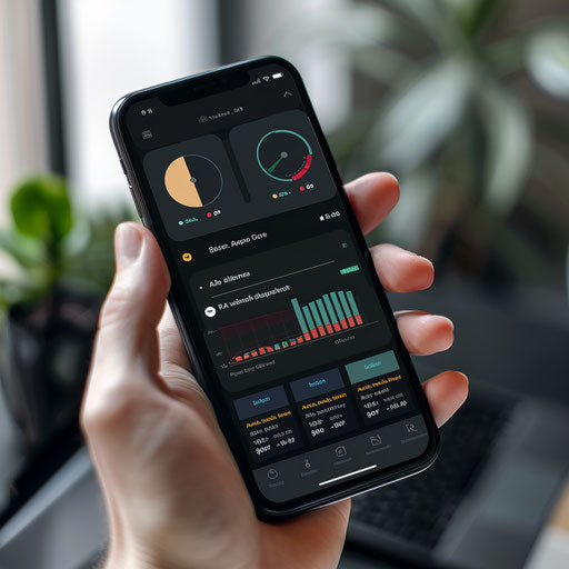 Modern banking app interface on smartphone