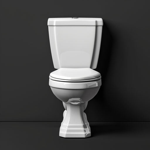 Realistic illustration of toilet on dark background