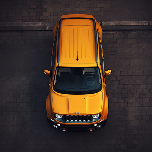 Top view of a classic jeep renegade