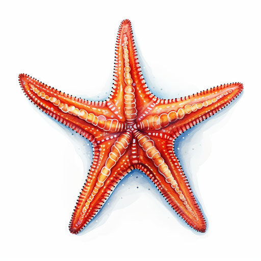 Starfish clipart in the style of Oil painting, on a white background