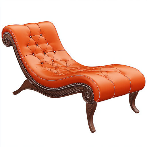 Realistic clipart of a Chaise Lounge, high resolution, isolated