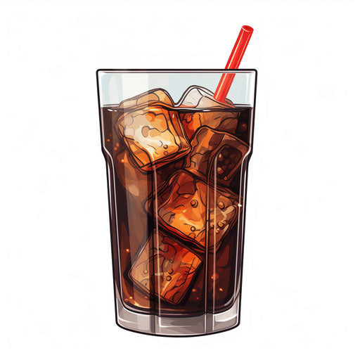 Soda illustration in the style of Chiaroscuro Art