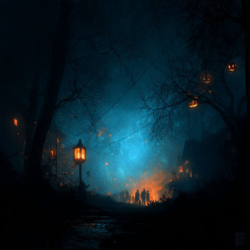 Spooky and Magical Atmosphere of Halloween Night