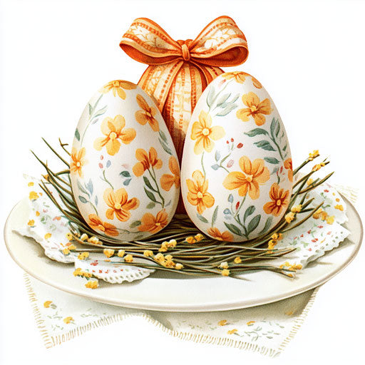 Realistic Easter Napkins Clipart