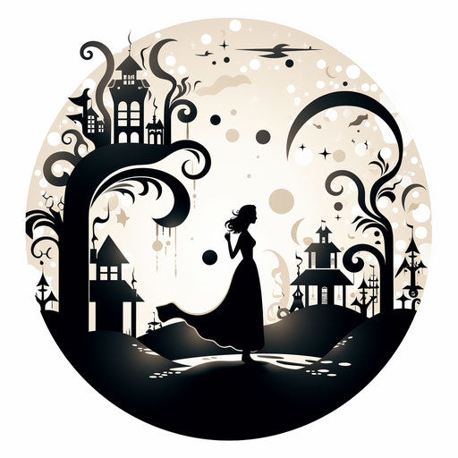 Artistic illustration in Chiaroscuro style on white background