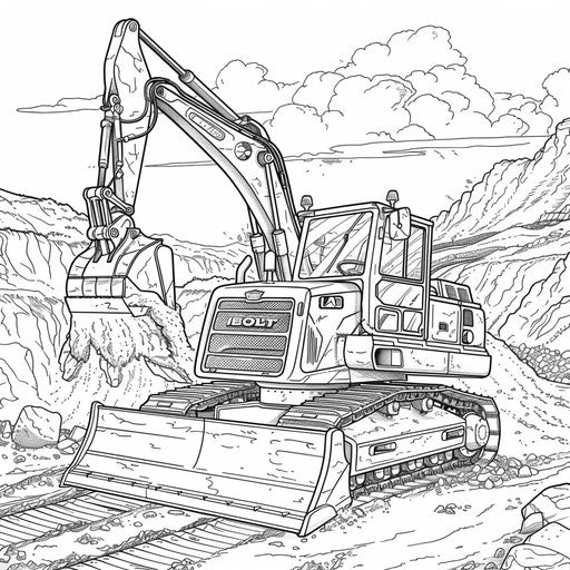 Bulldozer at mining site