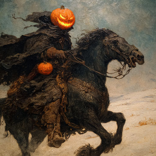 The Headless Horseman and His Dark Horse in the Night