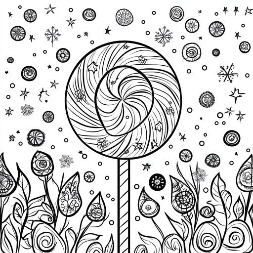 Whimsical festive lollipop