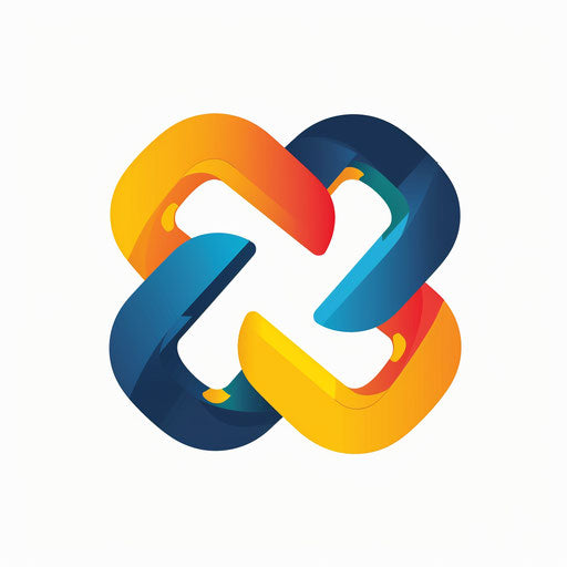 Interlocking shapes logo for business branding