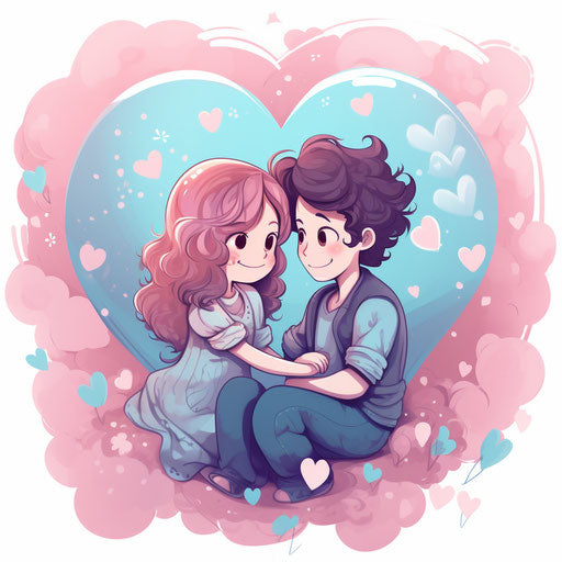 Sweet quotes for couples, pink and cyan style