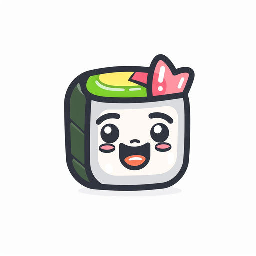 Minimalist sushi emoji