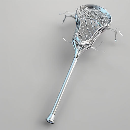 Flat silver background highlights lacrosse clipart