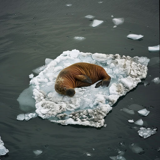 The resilience of a walrus seal on a shrinking ice floe in the warming Arctic