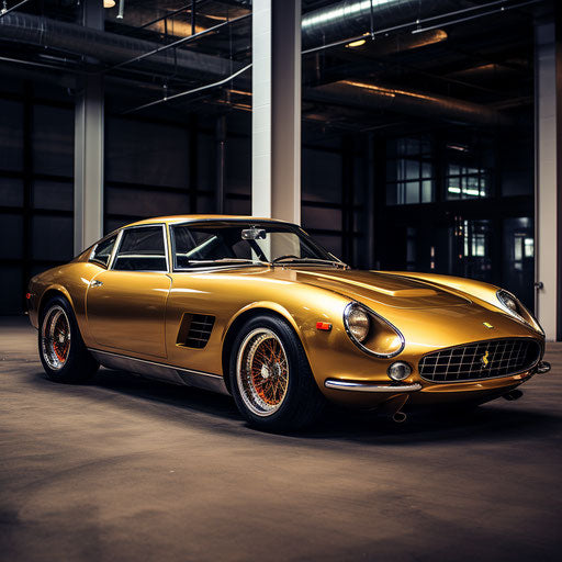 Classic gold Ferrari GT