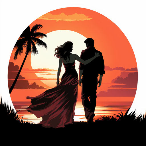 Farewell illustration in the style of Chiaroscuro Art, on white background