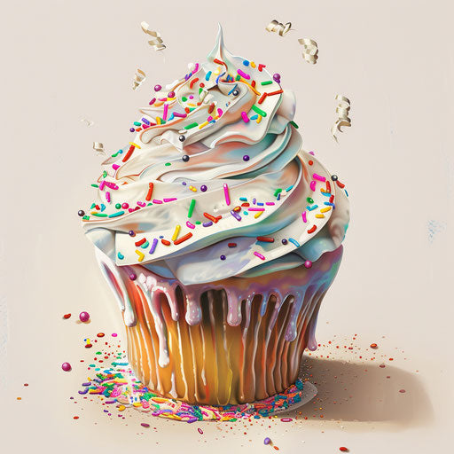 Realistic happy birthday clipart with flat white background