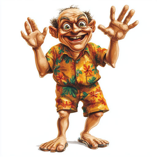 Humorous caricature of a fair caricature clipart with human characteristics