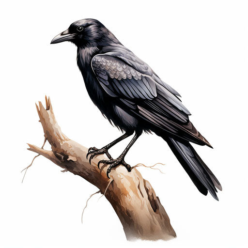 Crow drawing in the style of Chiaroscuro Art