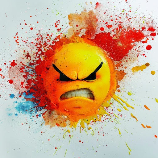 Emotional sensitivity, explosive red and yellow face