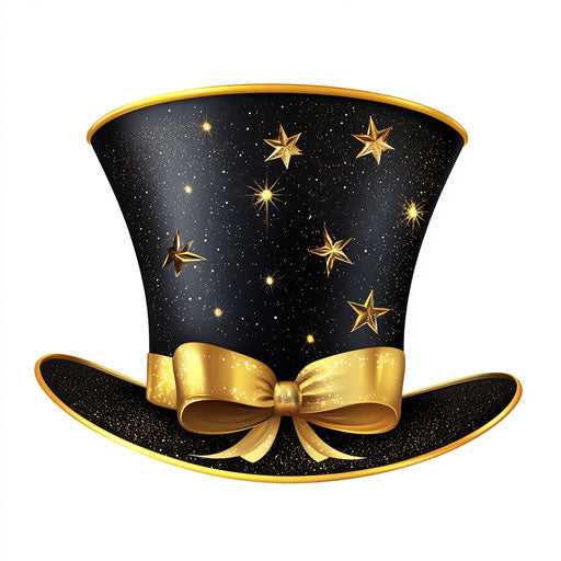 Realistic clipart of New Year's hats