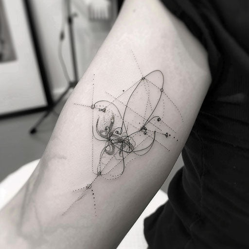 Minimalist Cancer constellation tattoo sketch