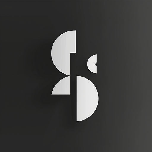 Modern brand logo with bold icon and typography in monochrome