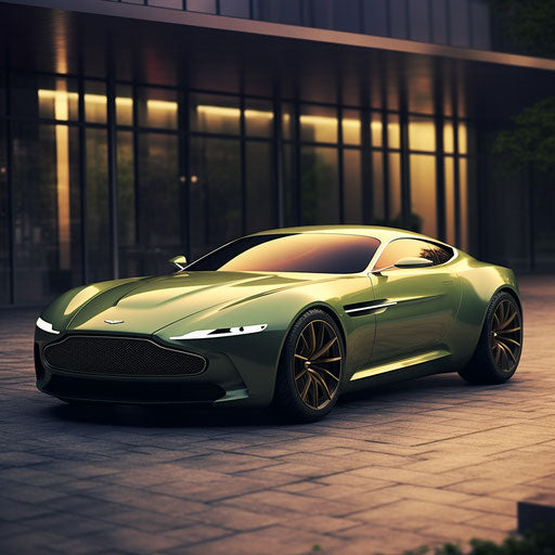 Fast luxury car in urban landscape