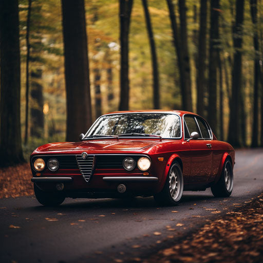 Classic chromed quadrifoglio alfa romeo giulia
