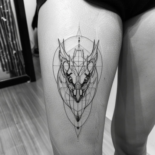 Contemporary tattoo sketch of a Batok pattern with minimalist aesthetic