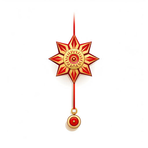 Minimalist Rakhi clipart on white background