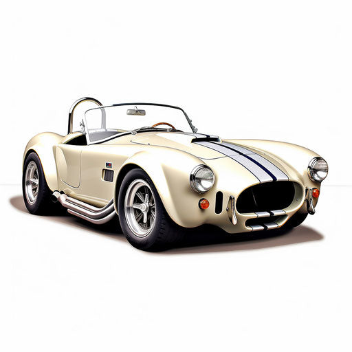 Shelby Cobra ac car on white background