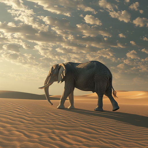 An elephant's journey through the desert