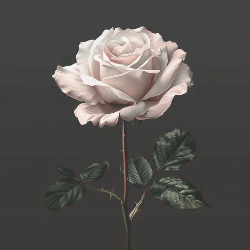 Flat slate grey background enhances realistic rose clipart