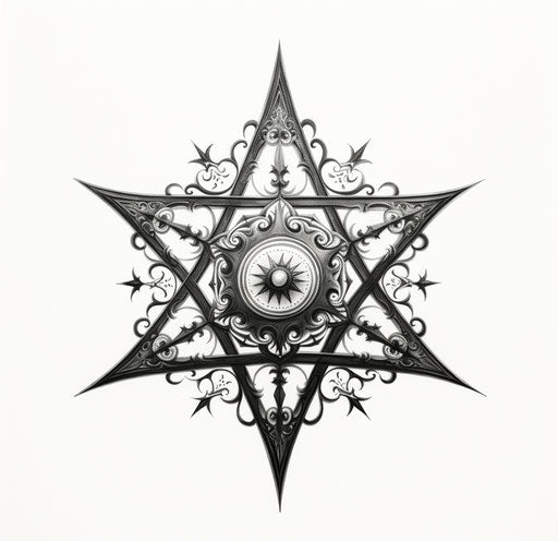The star tattoo, contemporary Middle Eastern and North African art style