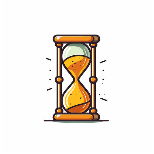 Minimalist timer on white background