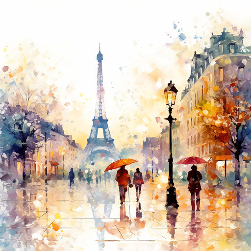 Fair illustration in the style of Impressionistic Art, on a white background