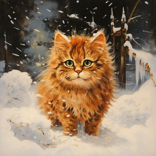 Cat in the snow