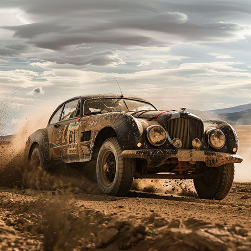 Rally Bentley R Type Continental 1954 in the desert