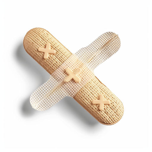 Realistic band aid illustration with dynamic shadows