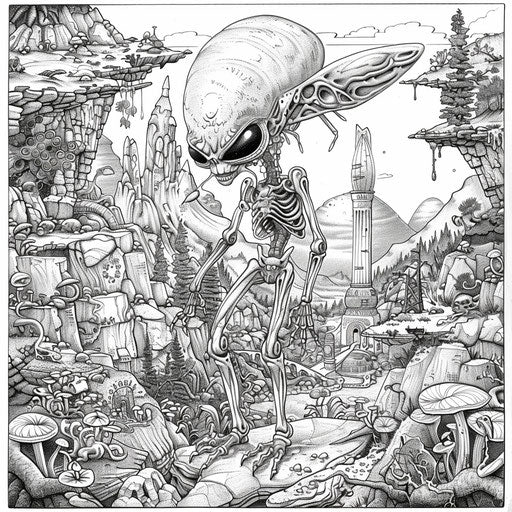 Alien in natural scenes with intricate details