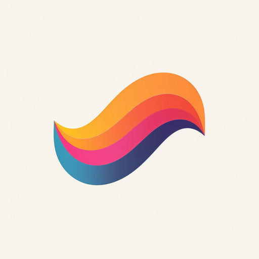 Abstract logo with fluid form representing adaptability
