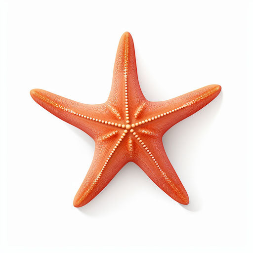 Minimalist starfish illustration on white background