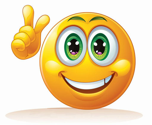 Attentive listening in a cheerful smiley's eyes