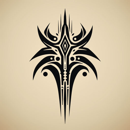 Tribal tribal tattoo template design, primitive simplicity