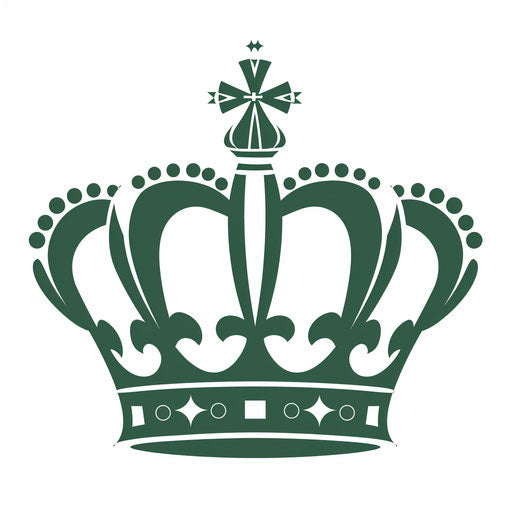 Crown logo in green and white on clean background