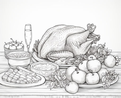 Thanksgiving turkey coloring page
