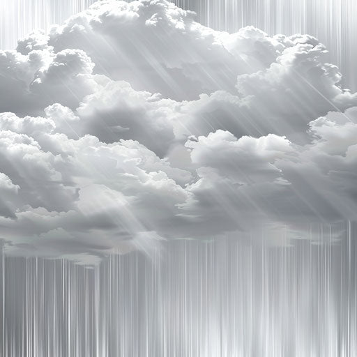 Realistic shiny sky on flat metallic silver background