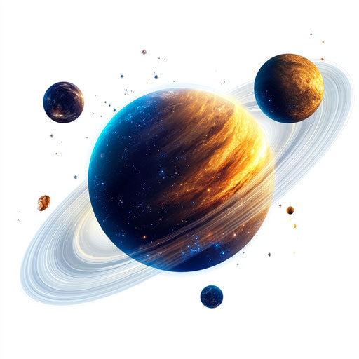 Realistic 3D space on flat white background, isolated