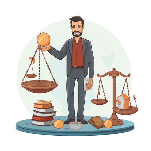 Minimalist ethics on white background