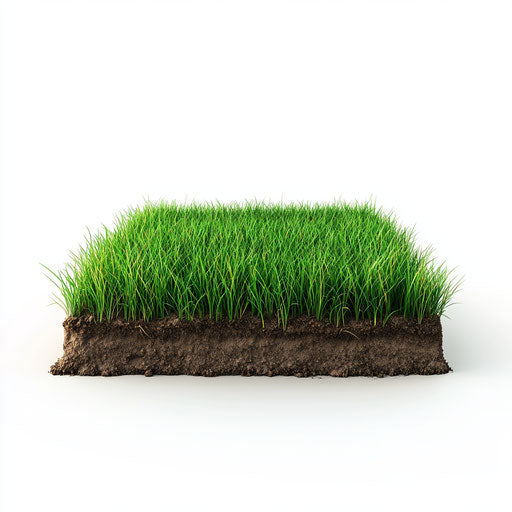 3D ground with realistic style on white background, isolated clipart